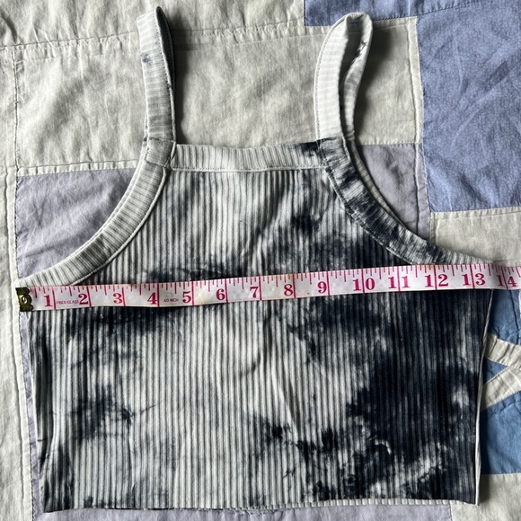 Cute Boho Summer Girlie Tie-Dye Ribbed Women's Crop Top Small - Picture 5 of 6
